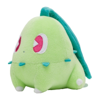 Officiële Pokemon Knuffel Chikorita Saiko Soda Refresh 15cm